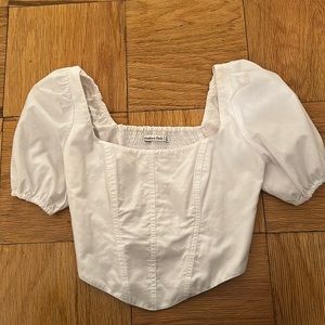 White Abercrombie and Fitch Corset Top